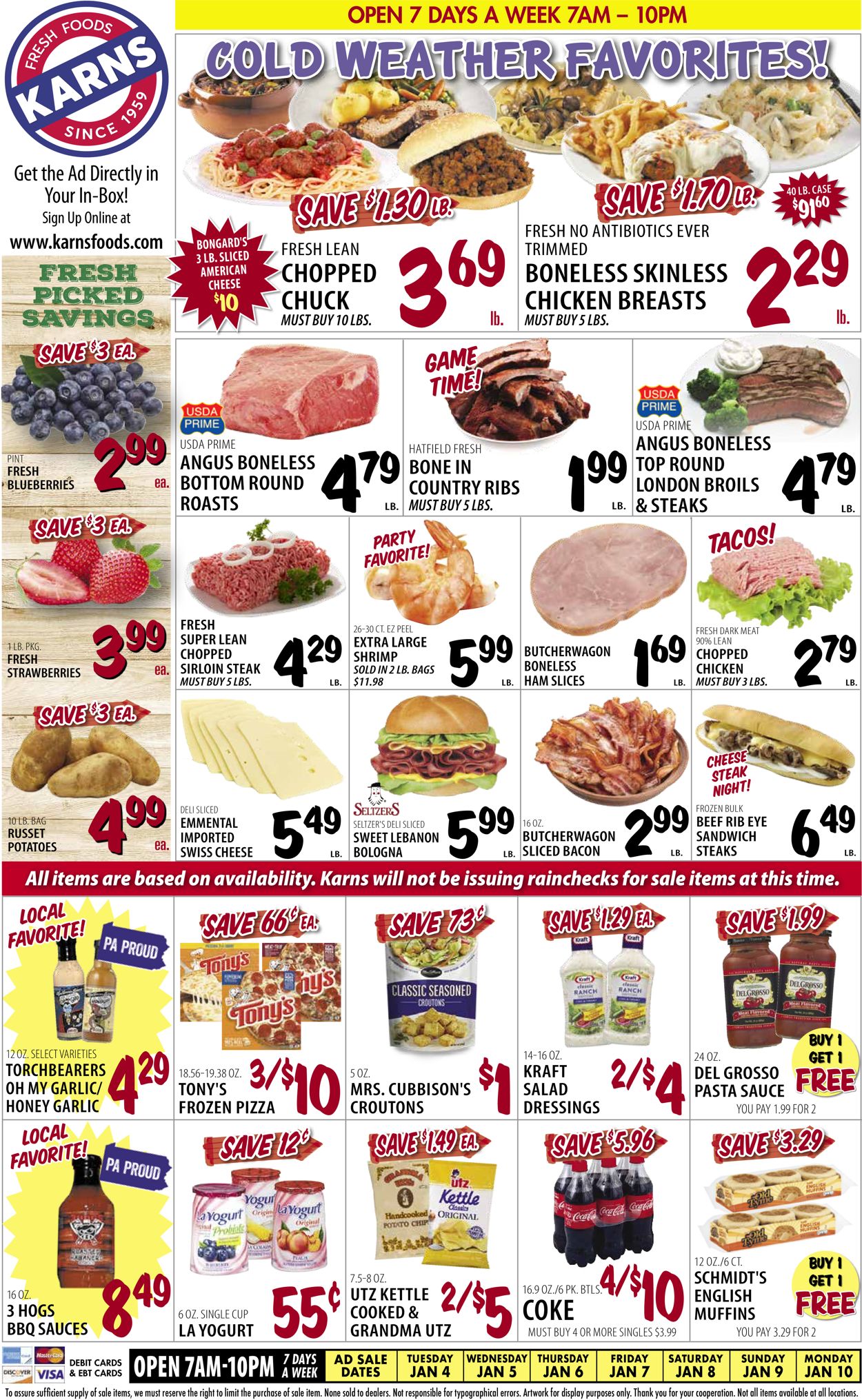 Karns Quality Foods Weekly Ad Circular - valid 01/04-01/10/2022