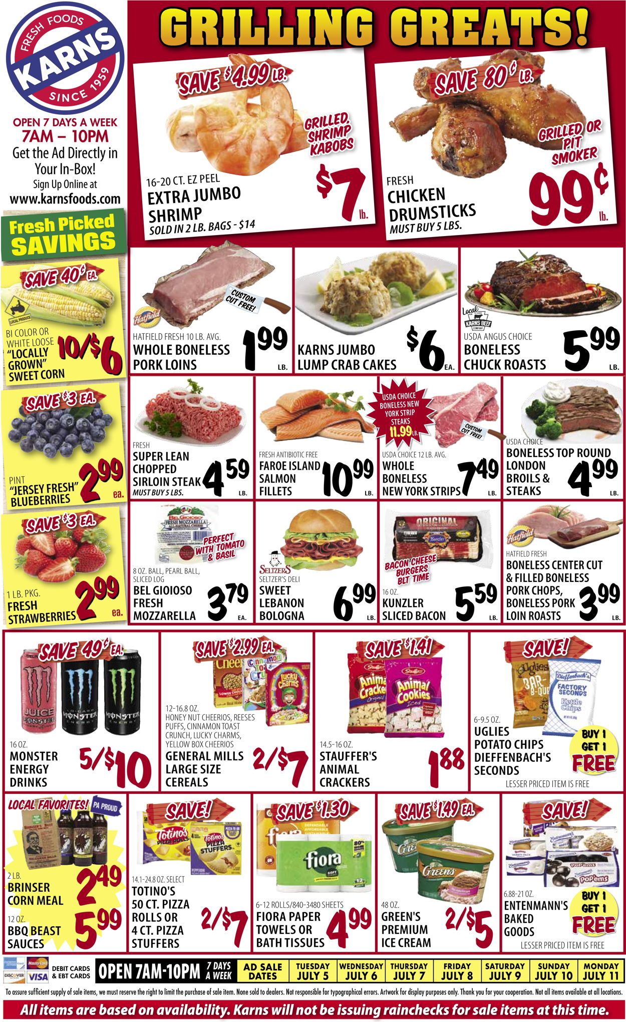 Karns Quality Foods Weekly Ad Circular - valid 07/05-07/11/2022