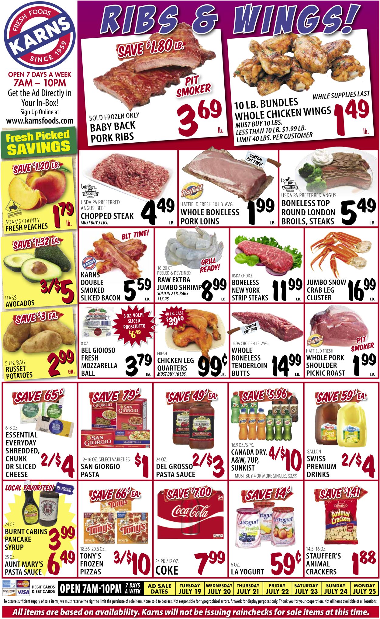 Karns Quality Foods Weekly Ad Circular - valid 07/19-07/25/2022