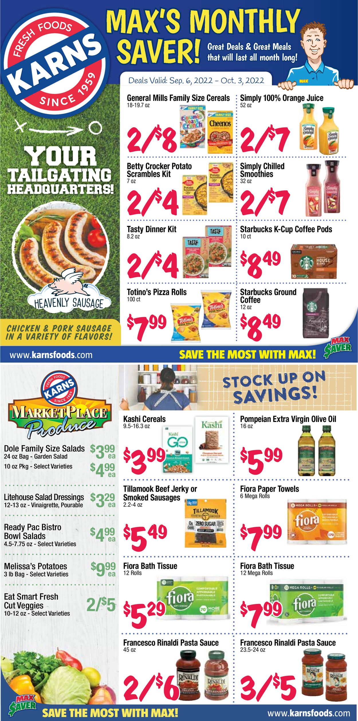 Karns Quality Foods Weekly Ad Circular - valid 09/06-10/03/2022