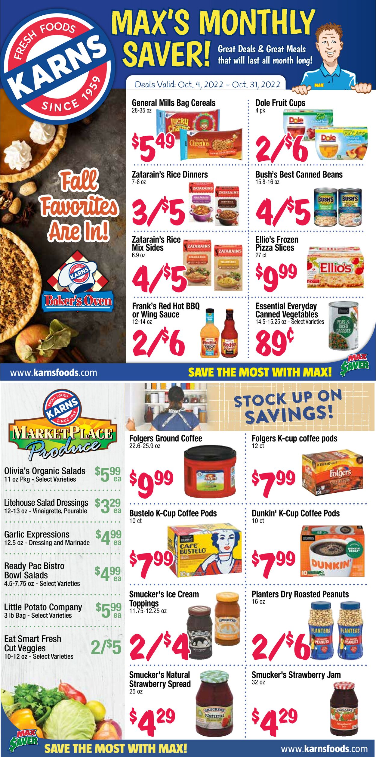 Karns Quality Foods Weekly Ad Circular - valid 10/04-10/31/2022