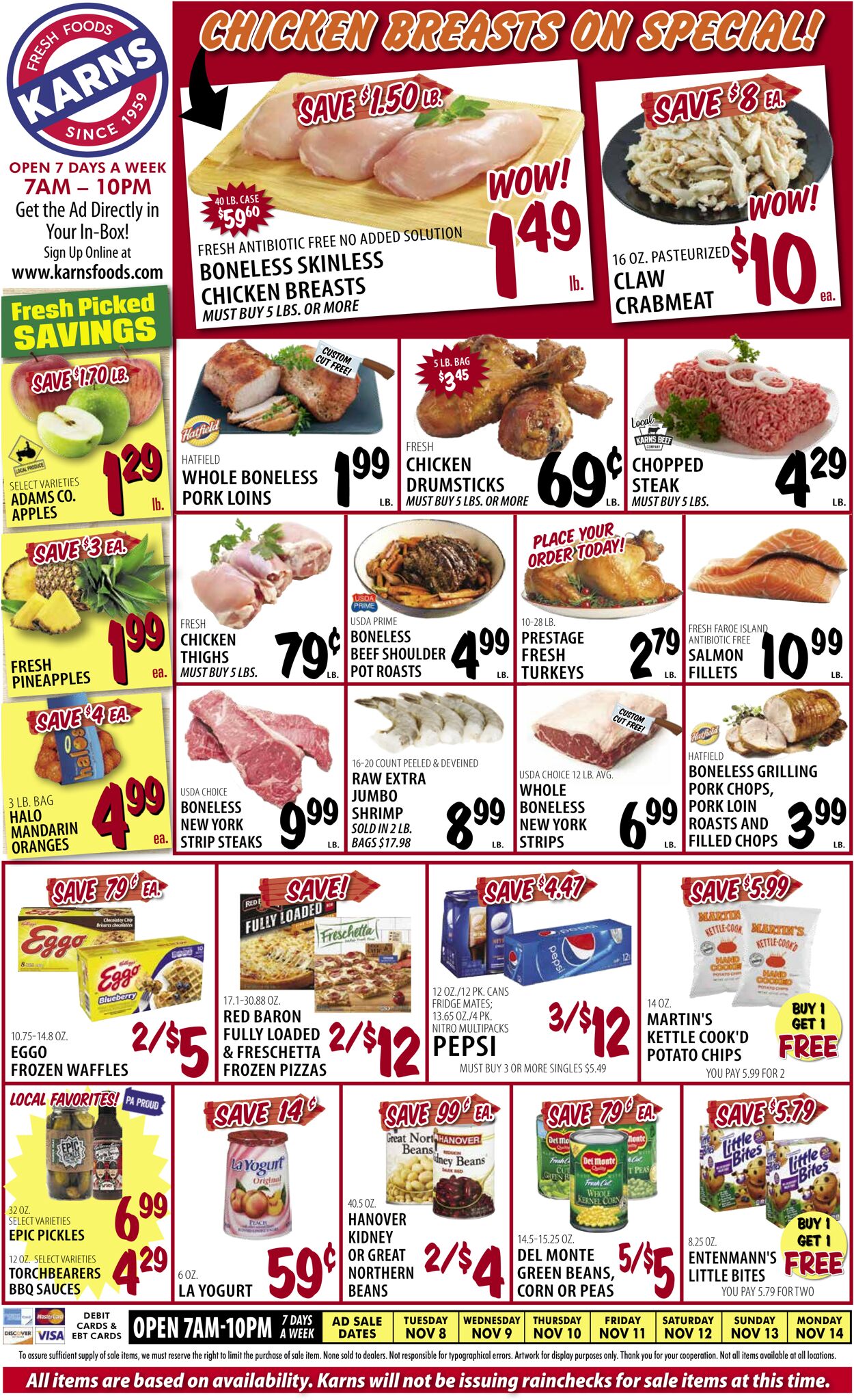 Karns Quality Foods Weekly Ad Circular - valid 11/08-11/14/2022