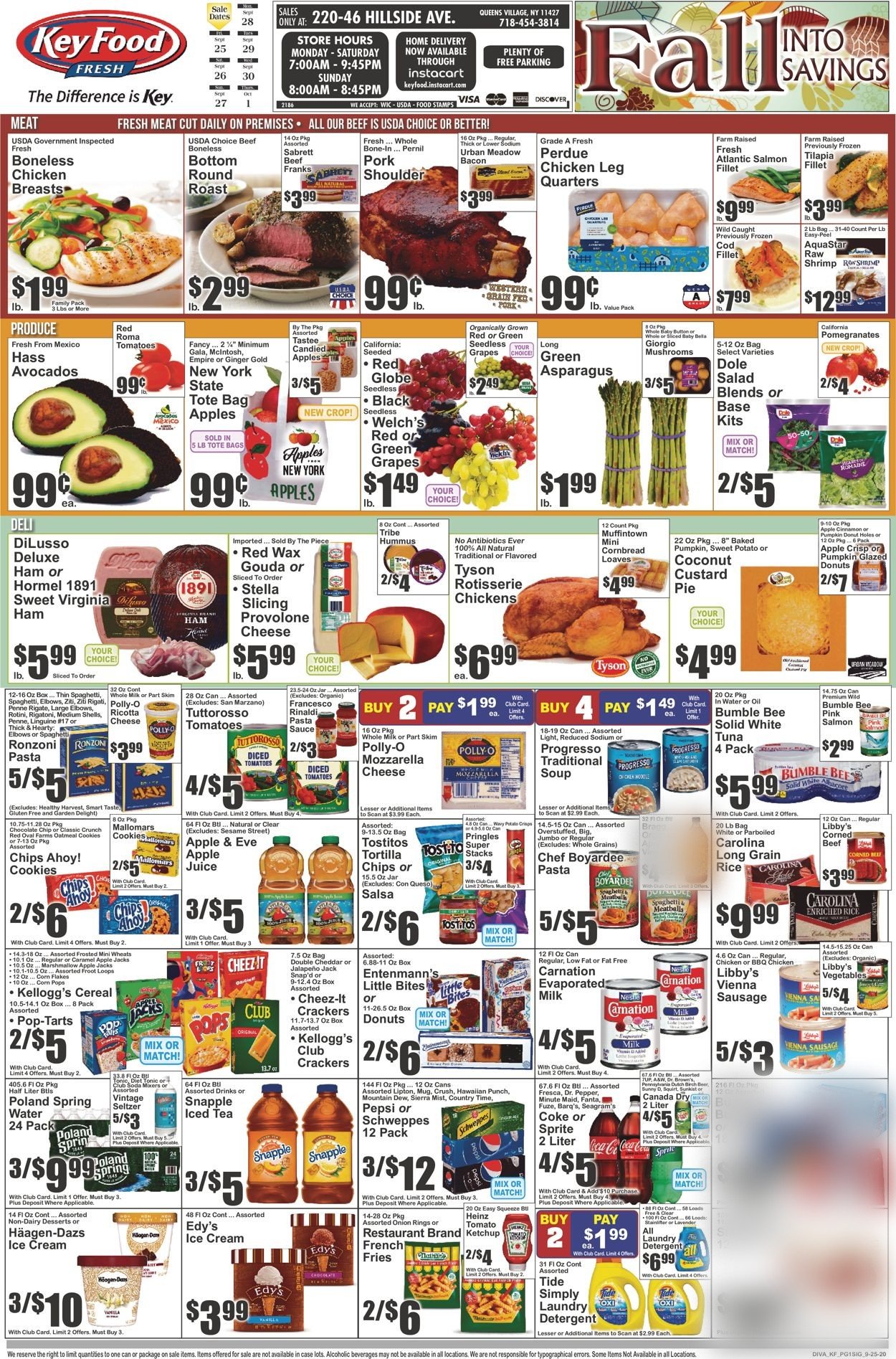 Key Food Weekly Ad Circular - valid 09/25-10/01/2020