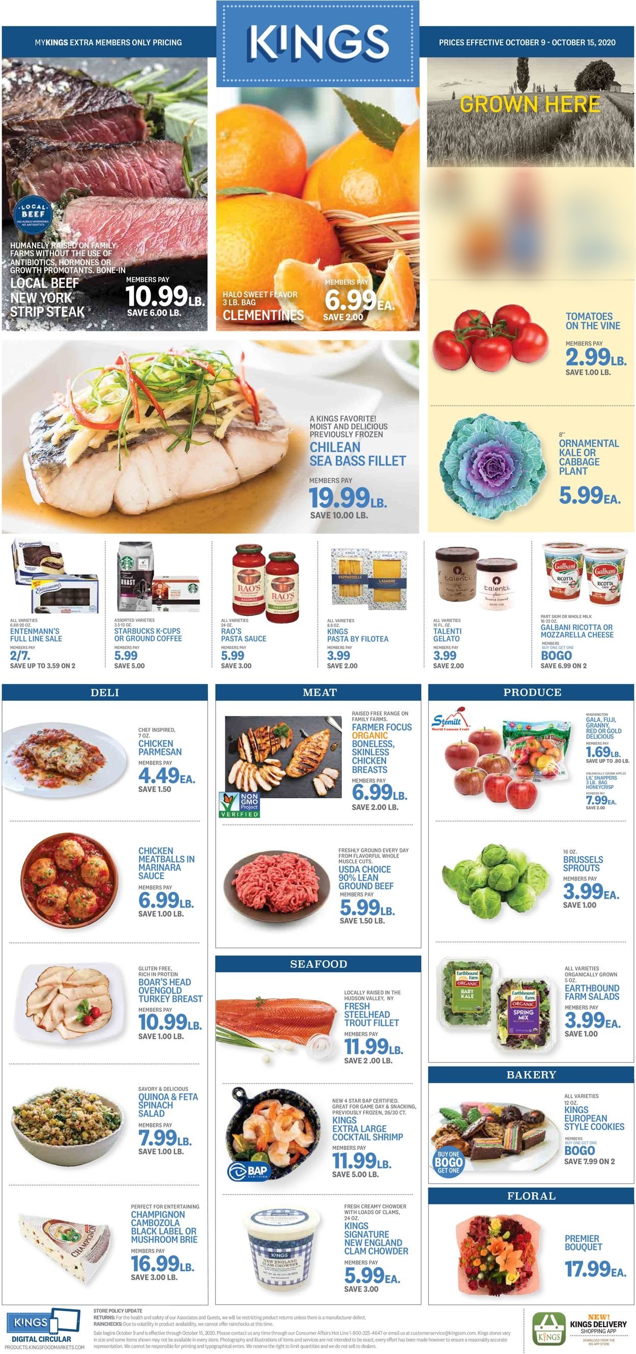 Kings Food Markets Weekly Ad Circular - valid 10/09-10/15/2020