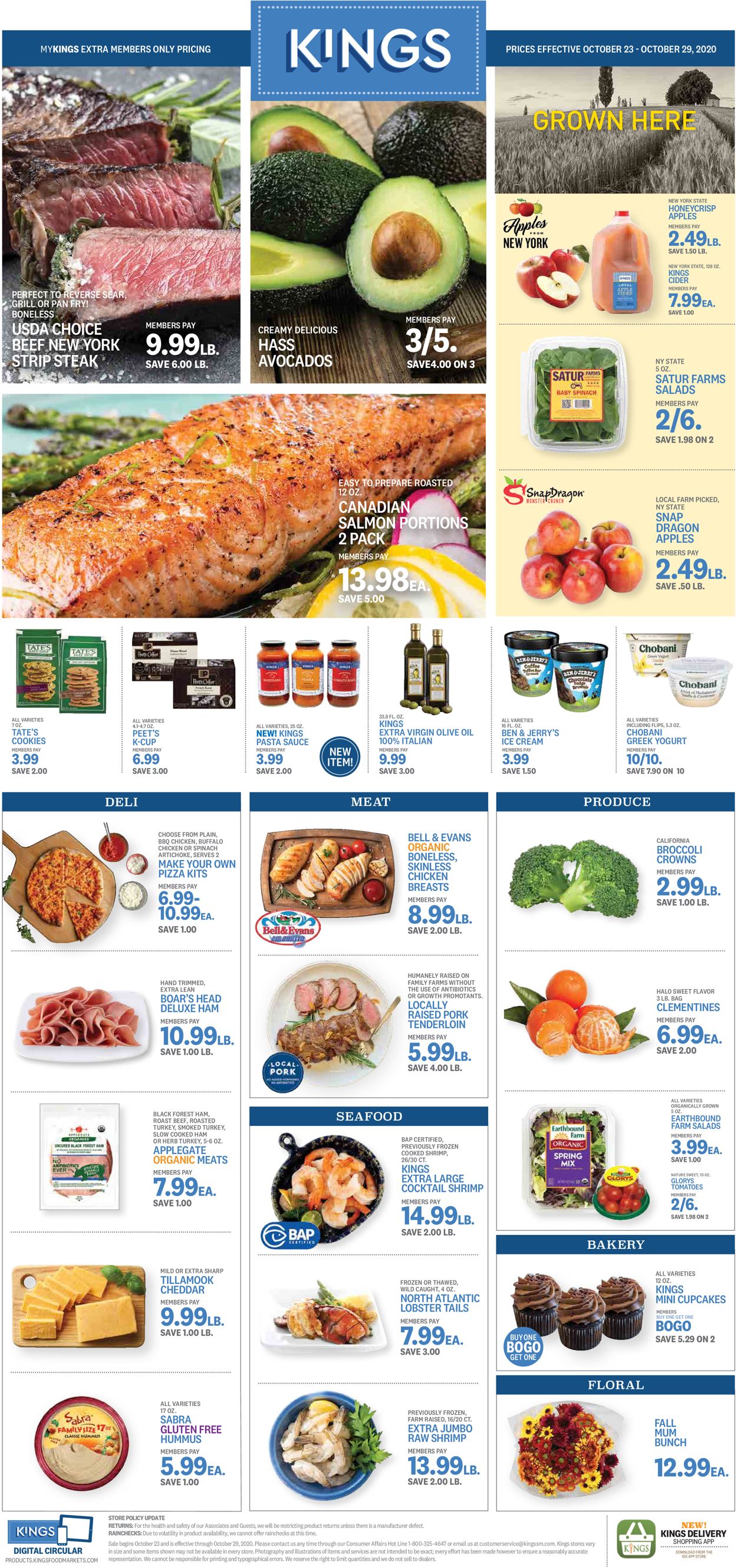 Kings Food Markets Weekly Ad Circular - valid 10/23-10/29/2020