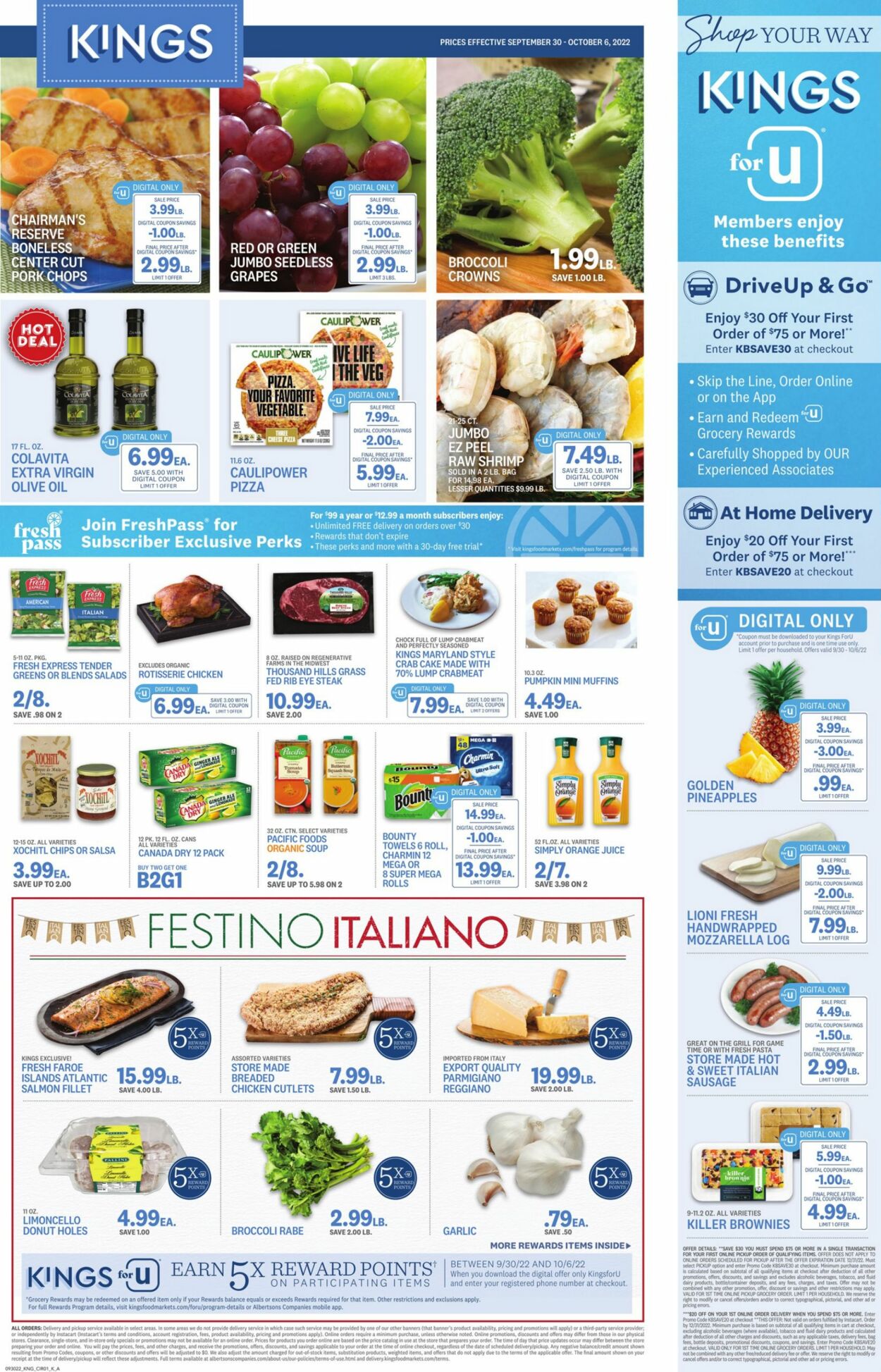 Kings Food Markets Weekly Ad Circular - valid 09/30-10/06/2022