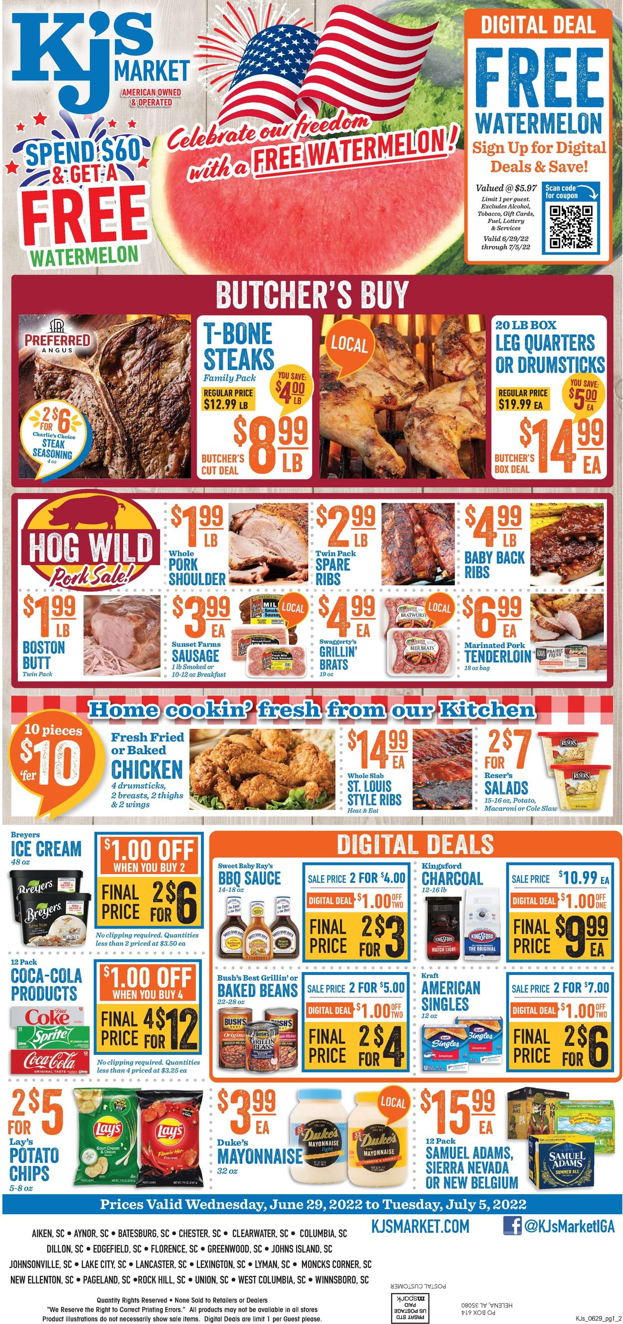 KJ´s Market Weekly Ad Circular - valid 06/29-07/05/2022