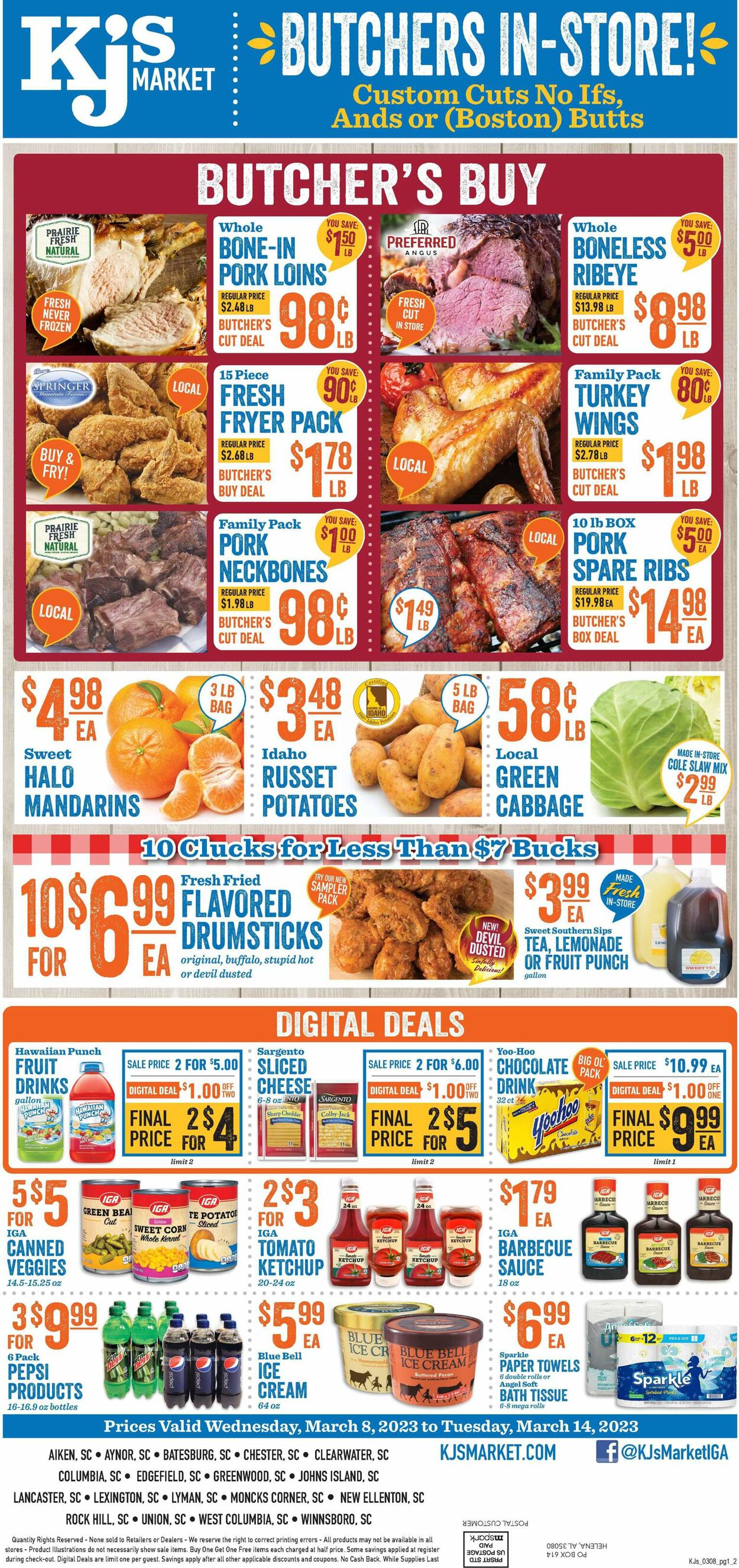 KJ´s Market Weekly Ad Circular - valid 03/08-03/14/2023