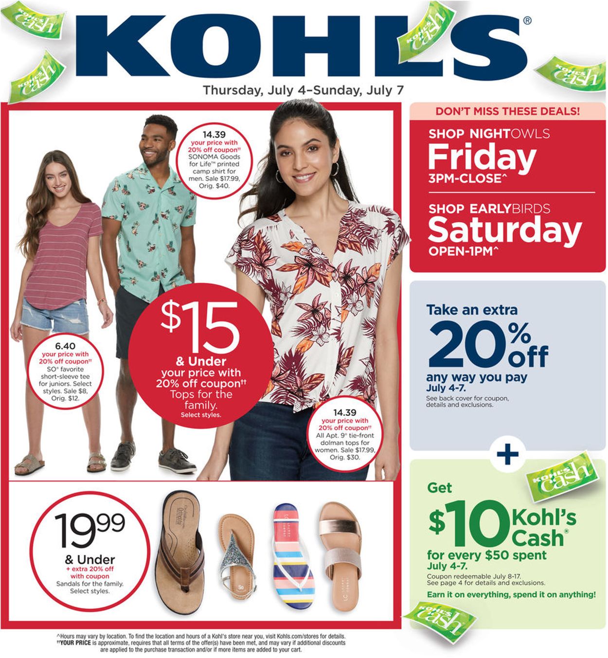 Kohl's Weekly Ad Circular - valid 07/04-07/07/2019