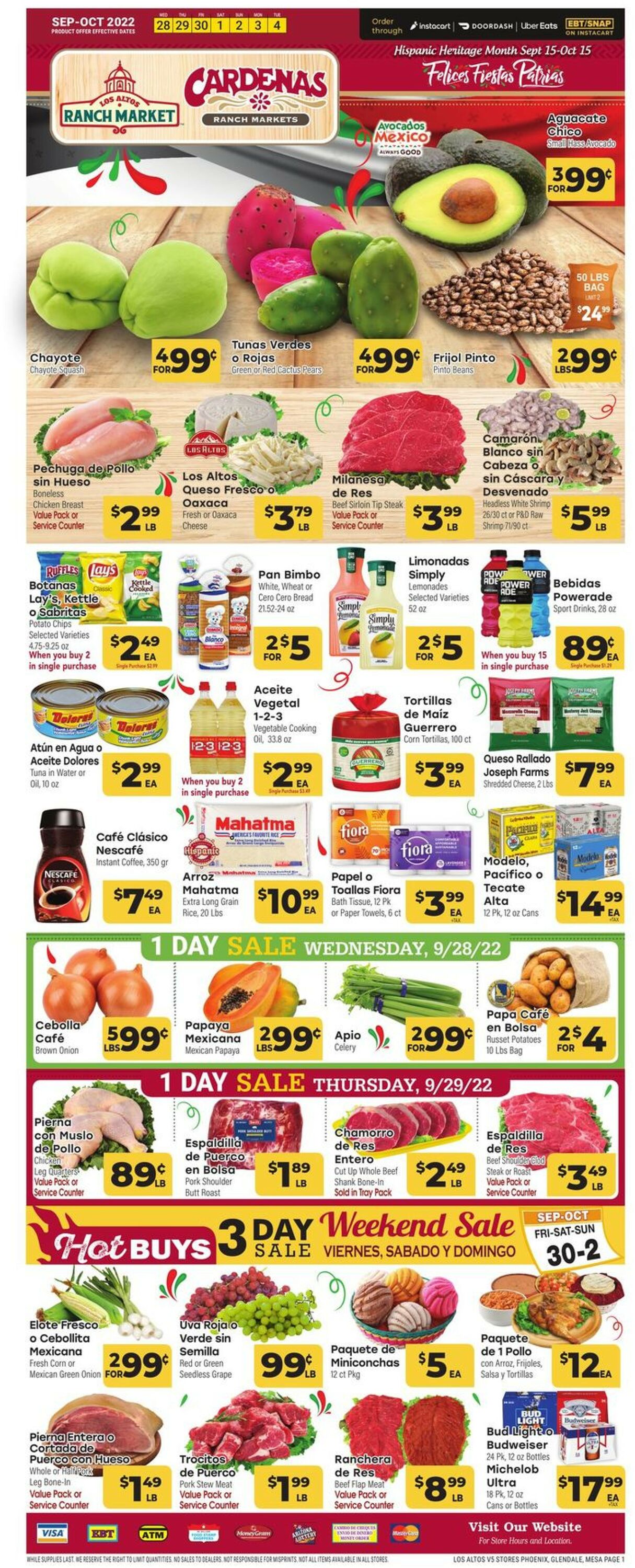 Los Altos Ranch Market Weekly Ad Circular - valid 09/28-10/04/2022