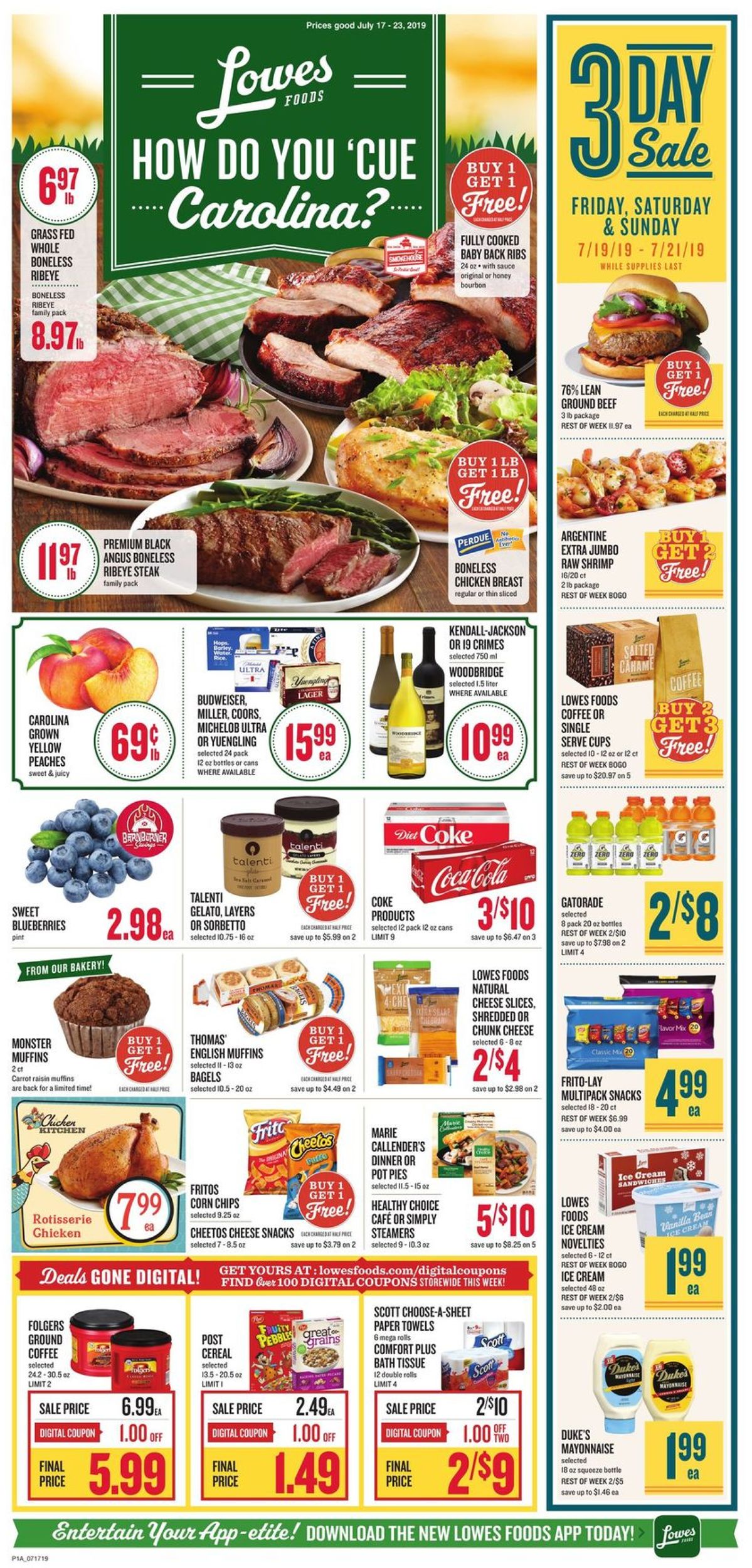 Lowes Foods Weekly Ad Circular - valid 07/19-07/23/2019