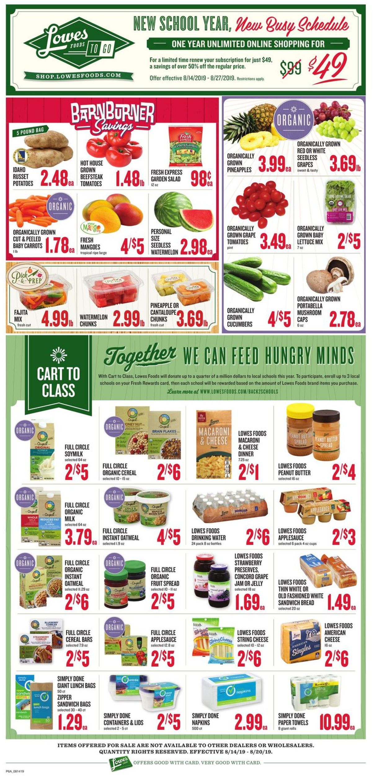 Lowes Foods Weekly Ad Circular - valid 08/14-08/20/2019 (Page 10)