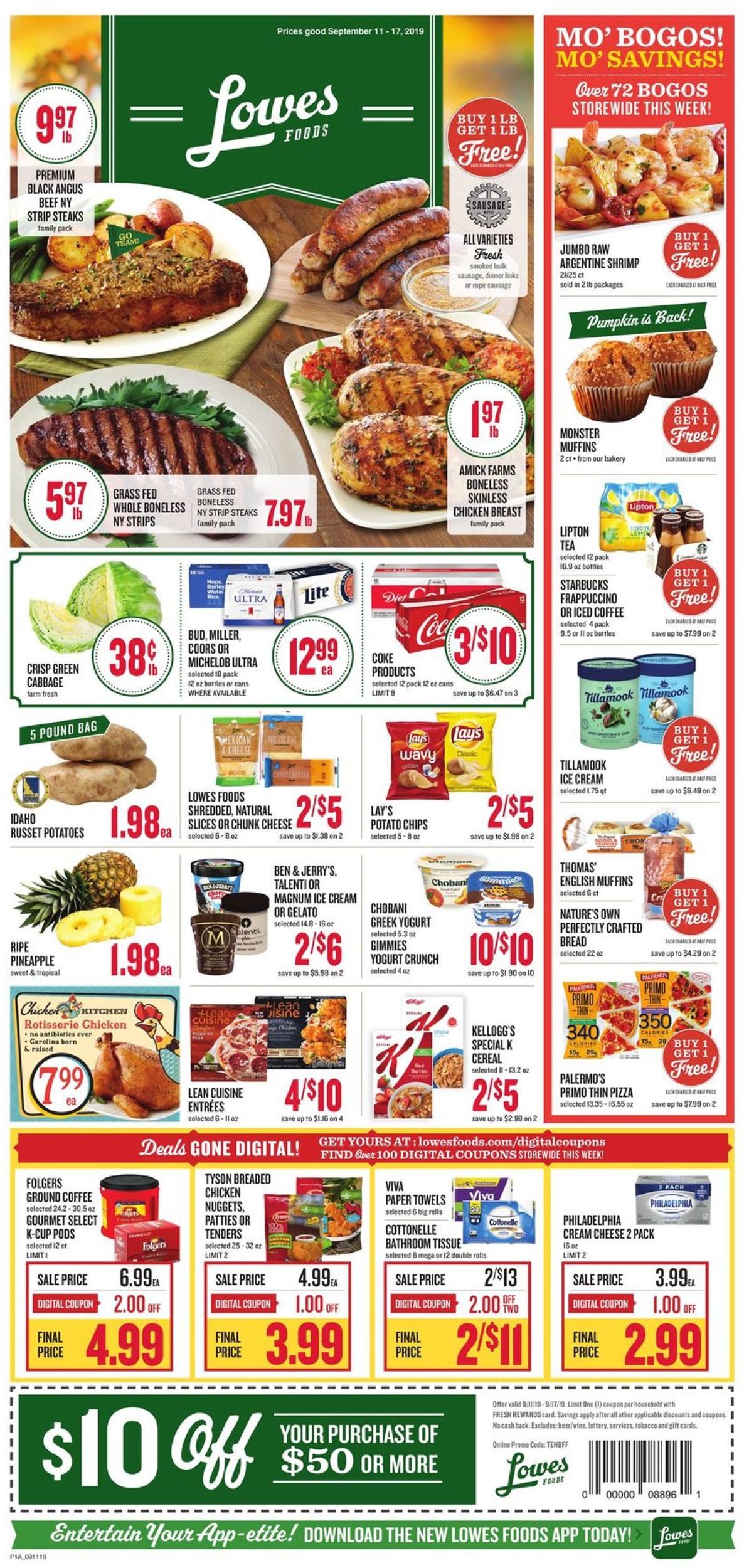Lowes Foods Weekly Ad Circular - valid 09/11-09/17/2019