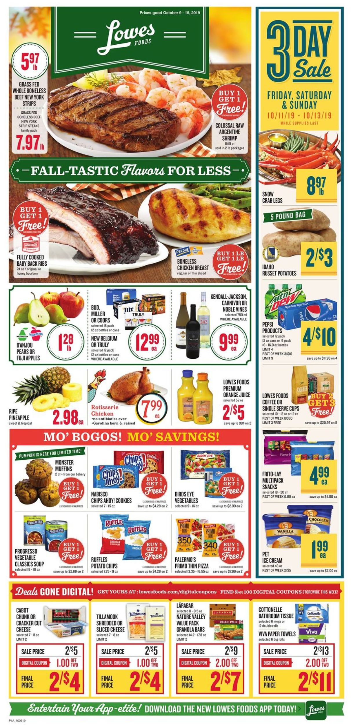 Lowes Foods Weekly Ad Circular - valid 10/09-10/15/2019