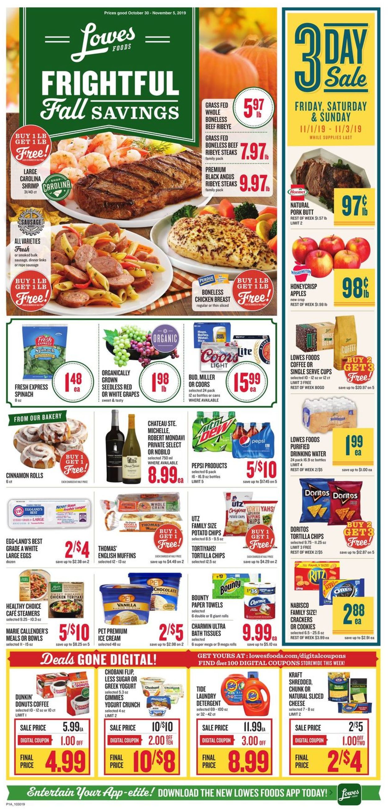 Lowes Foods Weekly Ad Circular - valid 10/30-11/05/2019