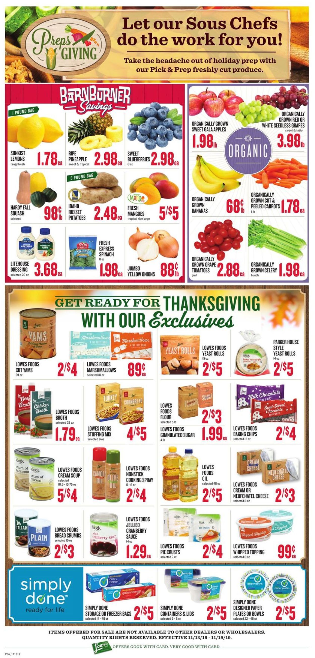 Lowes Foods - Holiday Ad 2019 Weekly Ad Circular - valid 11/13-11/19/2019 (Page 10)
