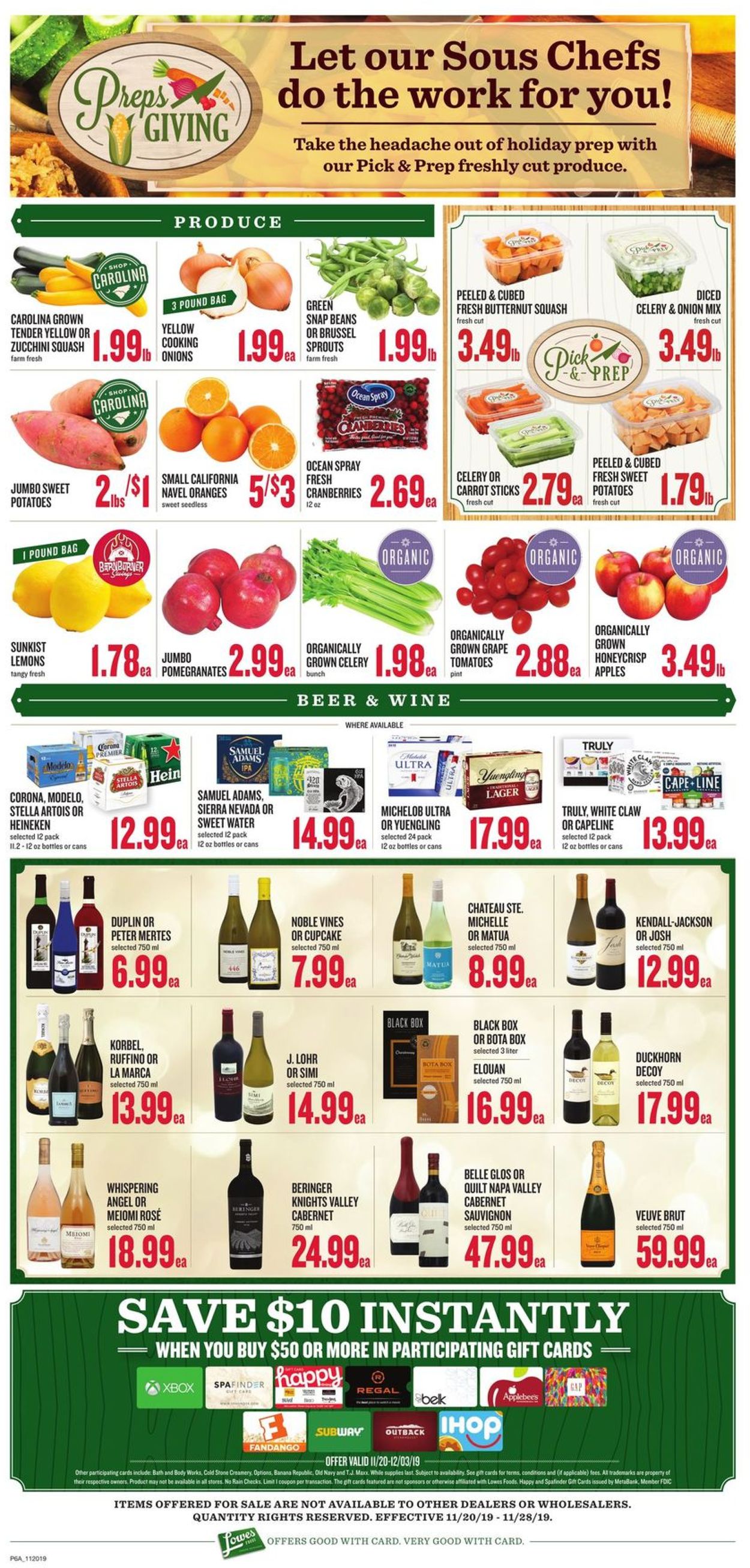 Lowes Foods - Holiday Ad 2019 Weekly Ad Circular - valid 11/20-11/28/2019 (Page 12)