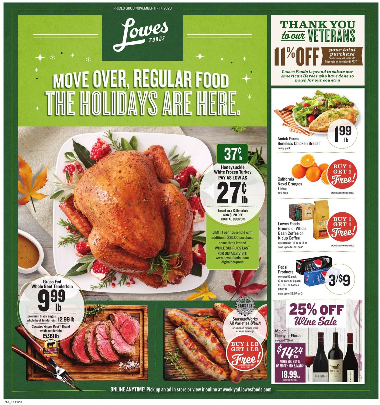 Lowes Foods Weekly Ad Circular - valid 11/11-11/17/2020
