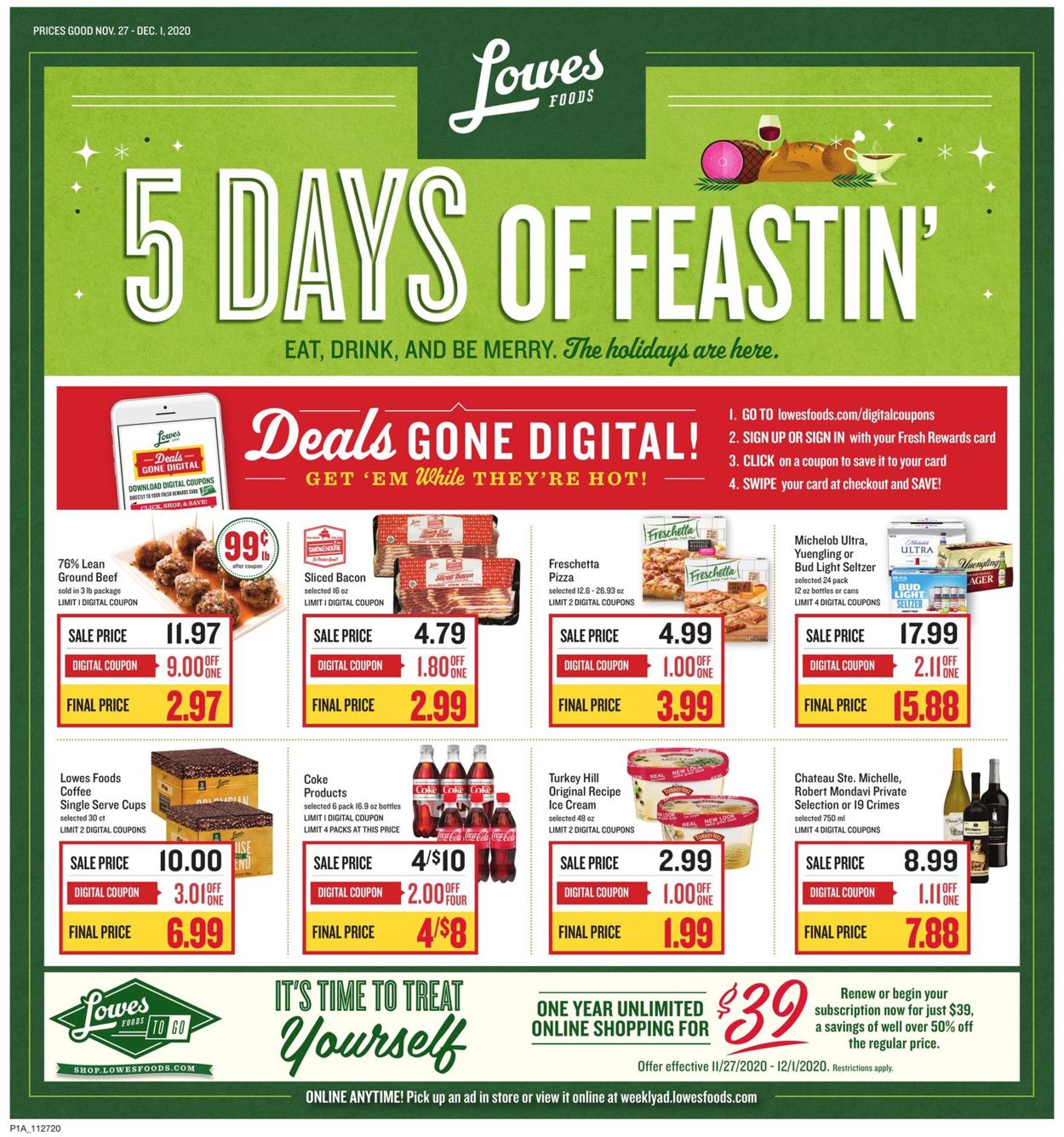 Lowes Foods Black Friday 2020 Weekly Ad Circular - valid 11/27-12/01/2020