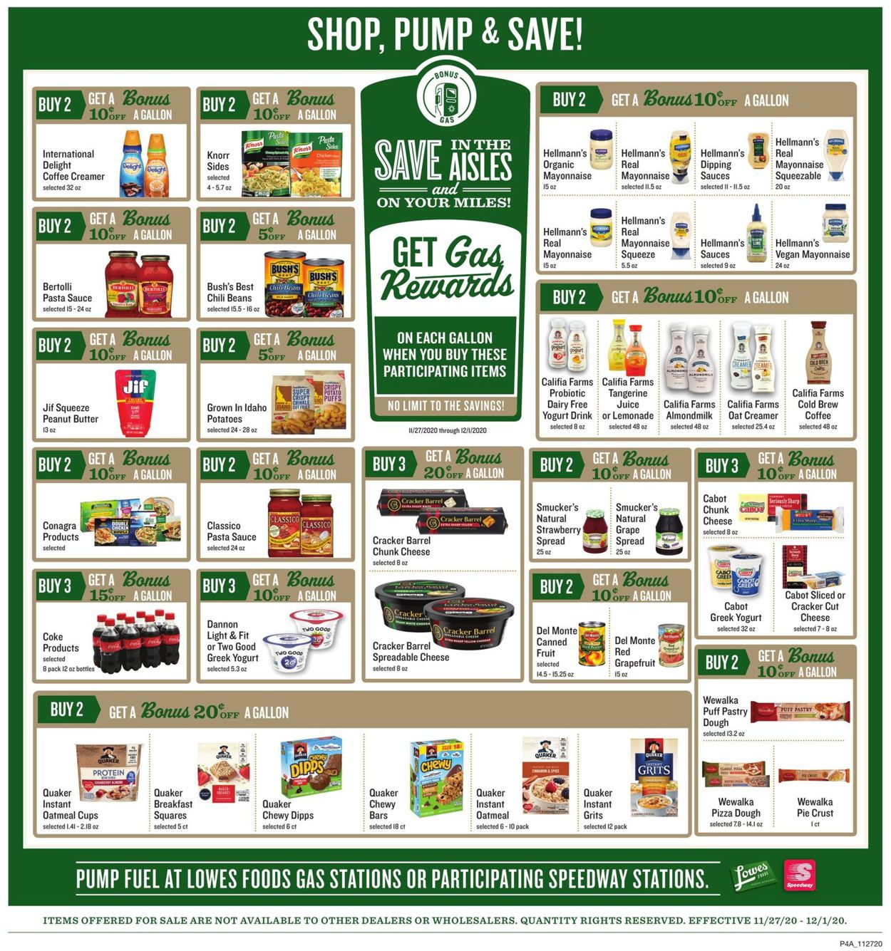 Lowes Foods Black Friday 2020 Weekly Ad Circular - valid 11/27-12/01/2020 (Page 4)