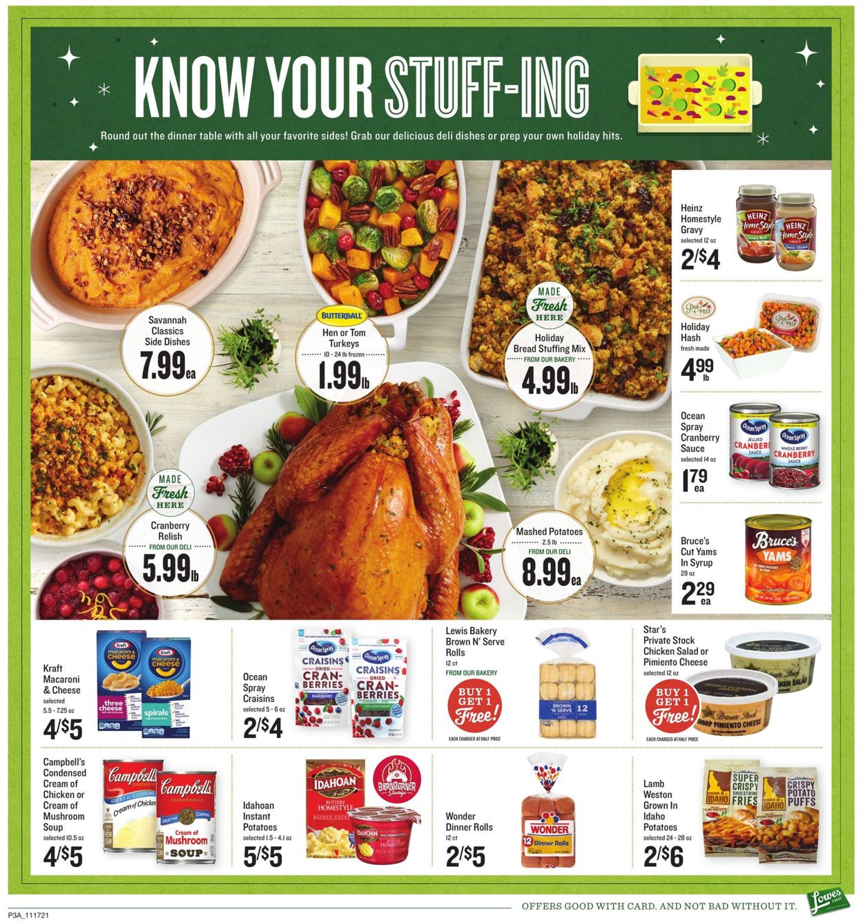 Lowes Foods THANKSGIVING 2021 Weekly Ad Circular - valid 11/17-11/25/2021 (Page 4)