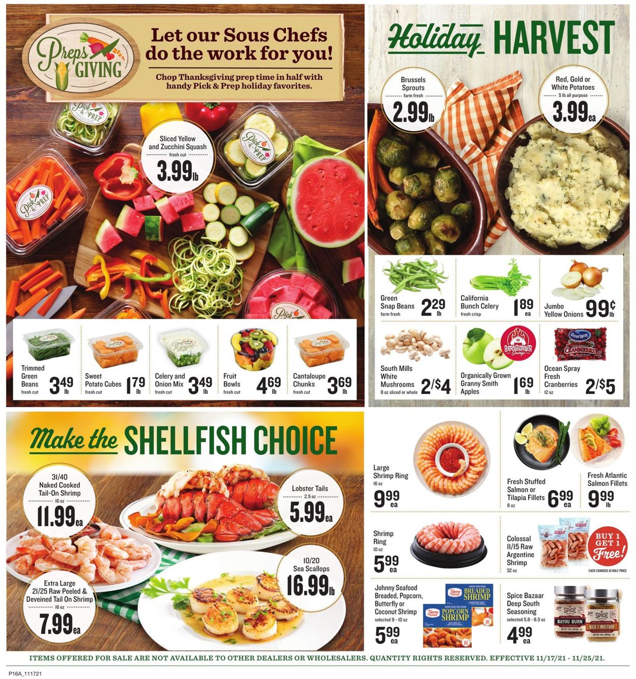 Lowes Foods THANKSGIVING 2021 Weekly Ad Circular - valid 11/17-11/25/2021 (Page 22)