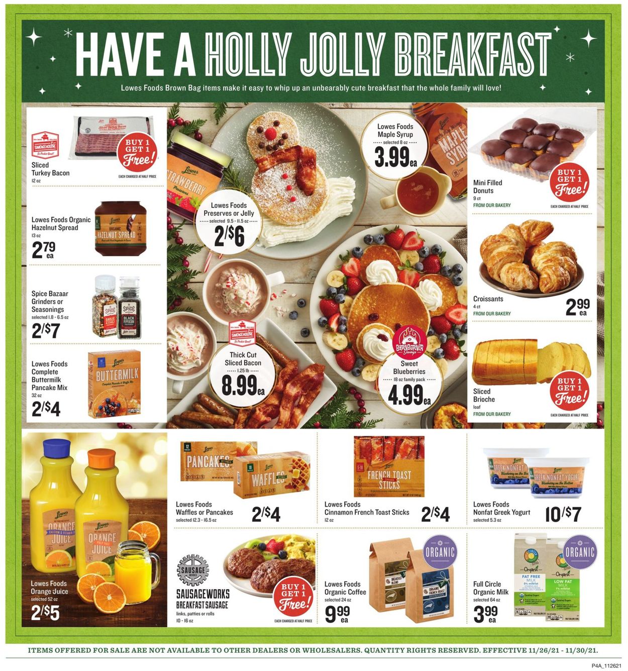 Lowes Foods BLACK FRIDAY 2021 Weekly Ad Circular - valid 11/26-11/30/2021 (Page 4)