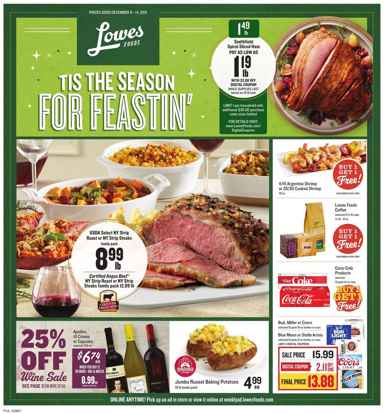 Lowes Foods - HOLIDAY 2021 Weekly Ad Circular - valid 12/08-12/14/2021