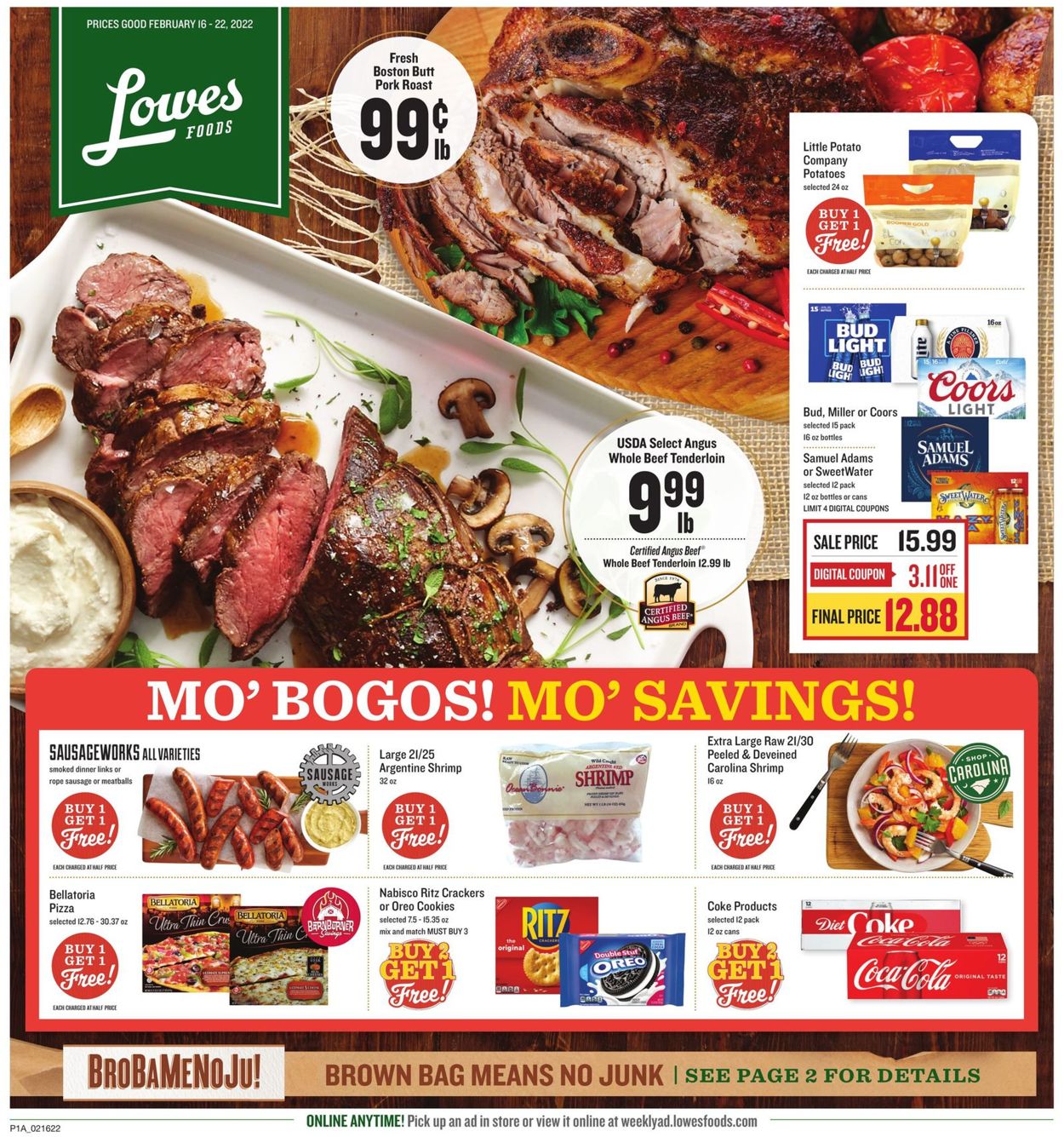 Lowes Foods Weekly Ad Circular - valid 02/16-02/22/2022