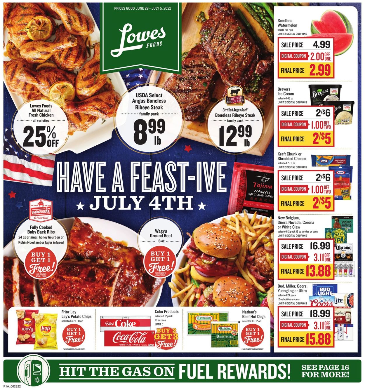 Lowes Foods - 4th of July Sale Weekly Ad Circular - valid 06/29-07/05/2022