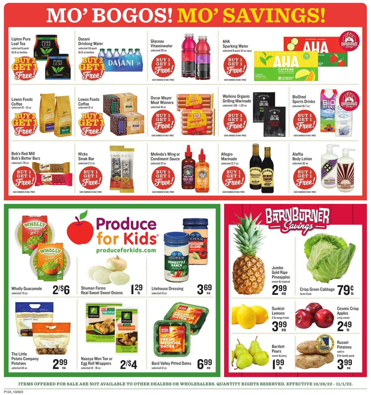 Lowes Foods Weekly Ad Circular - valid 10/26-11/01/2022 (Page 12)