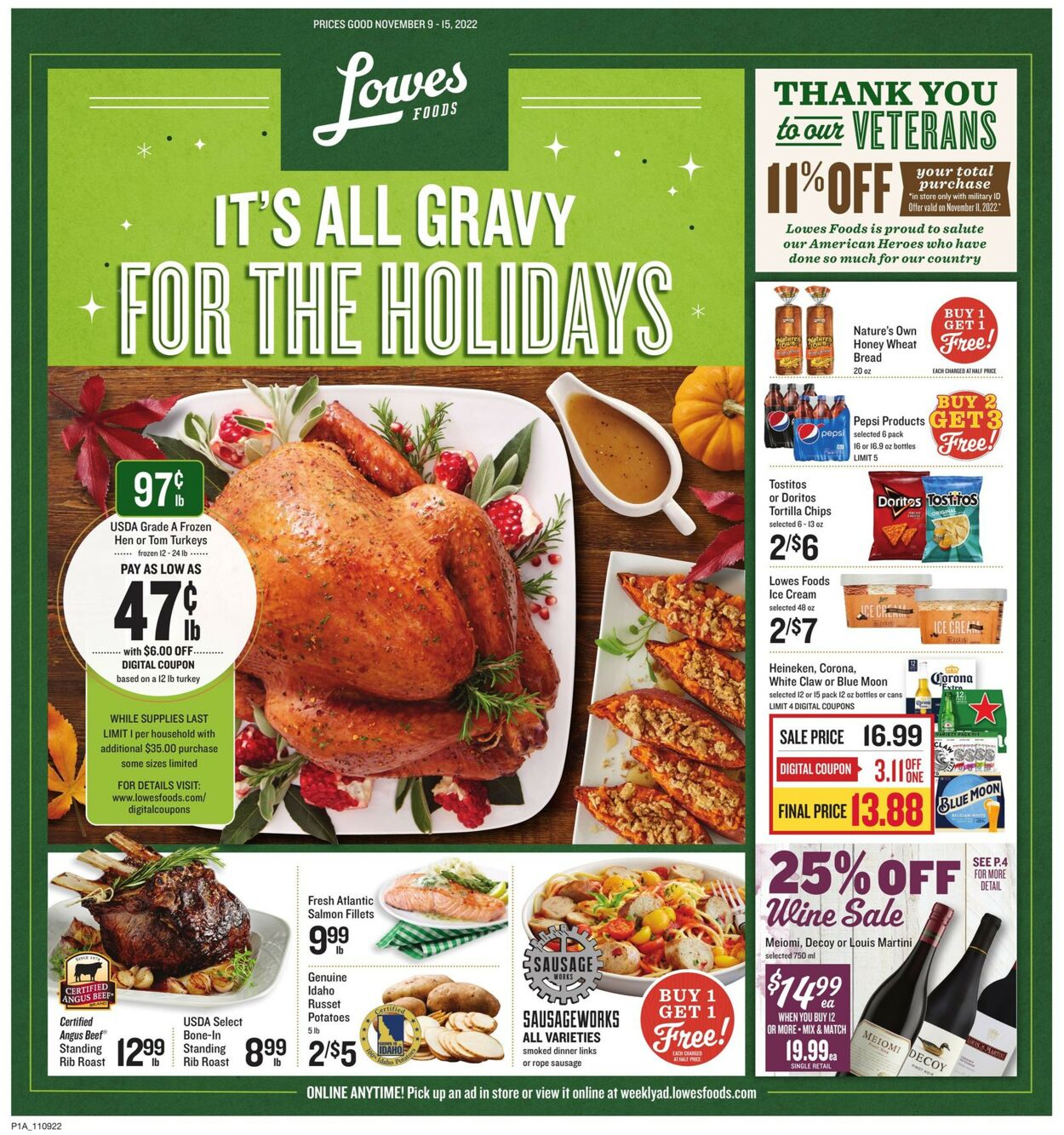 Lowes Foods Weekly Ad Circular - valid 11/09-11/15/2022