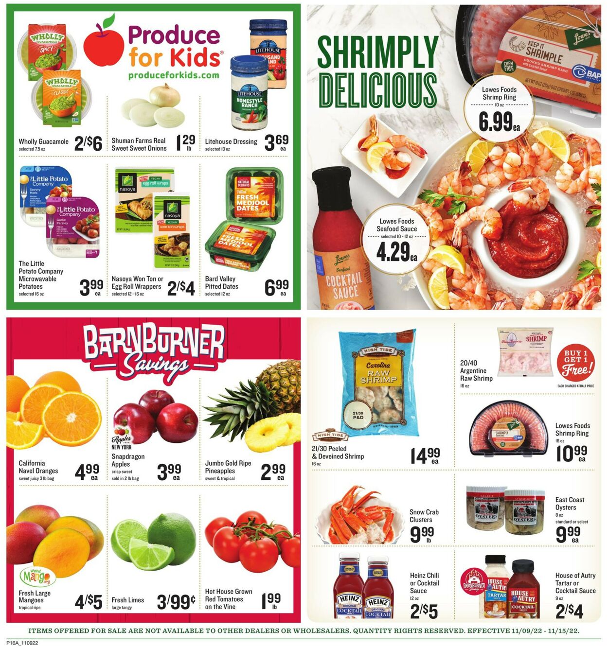 Lowes Foods Weekly Ad Circular - valid 11/09-11/15/2022 (Page 22)
