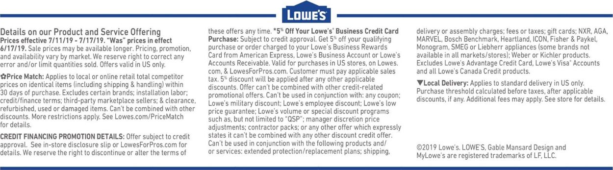 Lowe's Weekly Ad Circular - valid 07/11-07/17/2019 (Page 7)
