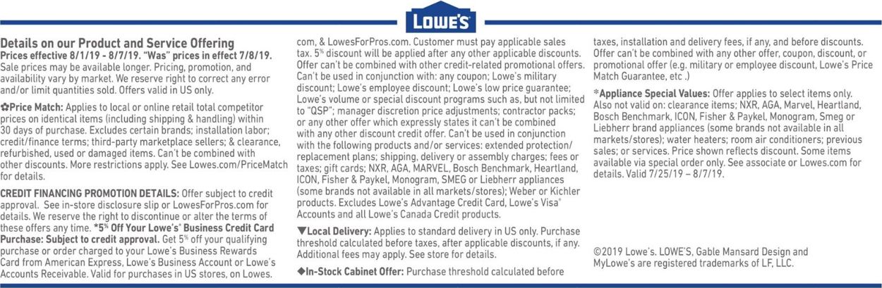 Lowe's Weekly Ad Circular - valid 08/01-08/07/2019 (Page 7)