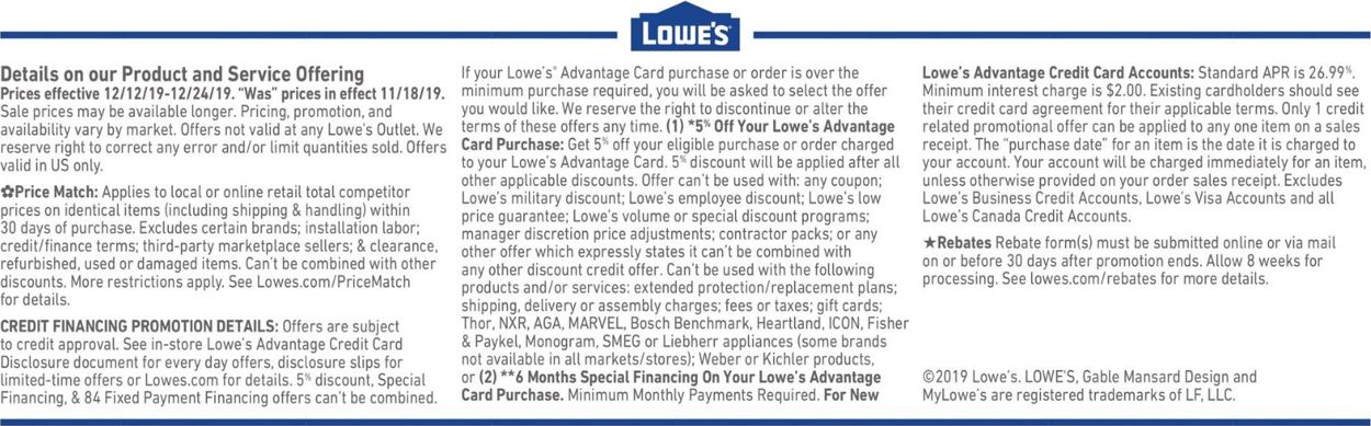 Lowe's - Holidays Ad 2019 Weekly Ad Circular - valid 12/12-12/24/2019 (Page 23)