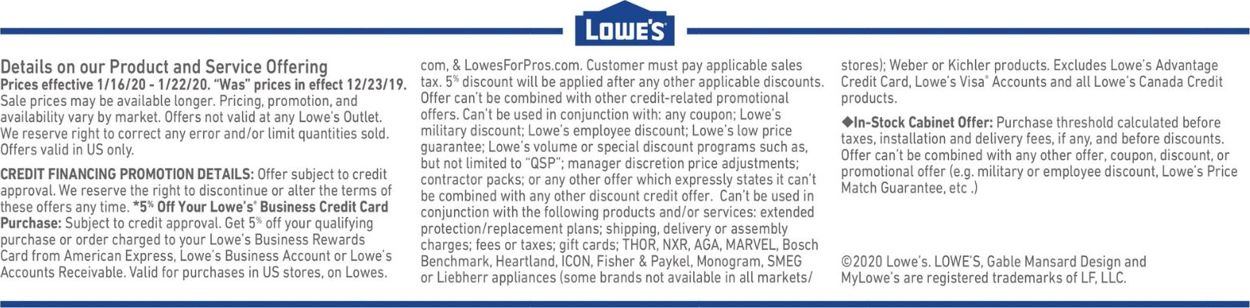 Lowe's Weekly Ad Circular - valid 01/16-01/22/2020 (Page 3)