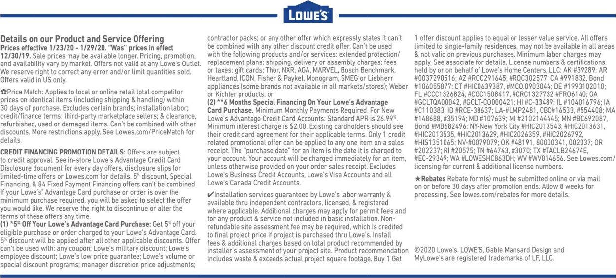 Lowe's Weekly Ad Circular - valid 01/23-01/29/2020 (Page 4)