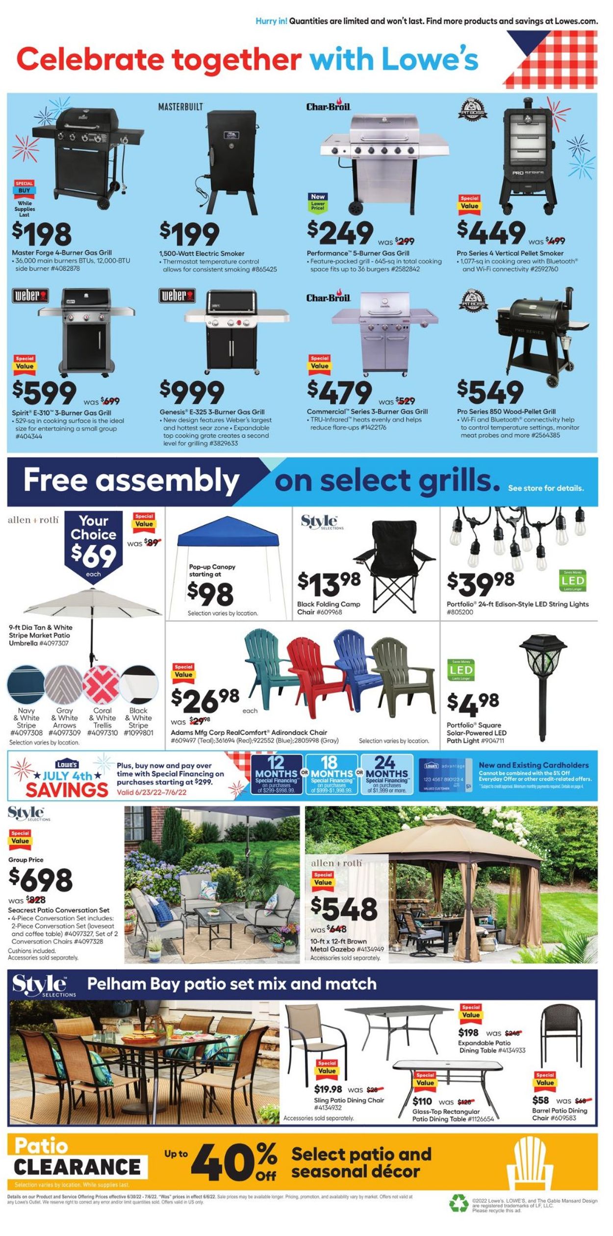 Lowe's - 4th of July Sale Weekly Ad Circular - valid 06/30-07/06/2022 (Page 2)