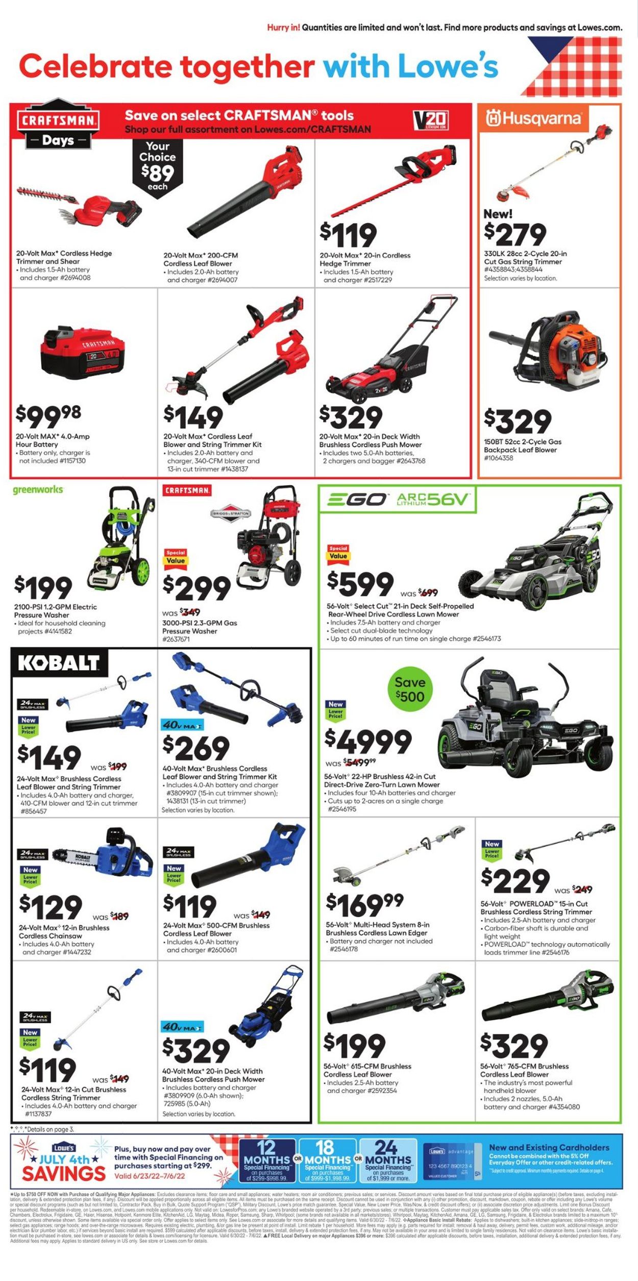 Lowe's - 4th of July Sale Weekly Ad Circular - valid 06/30-07/06/2022 (Page 5)