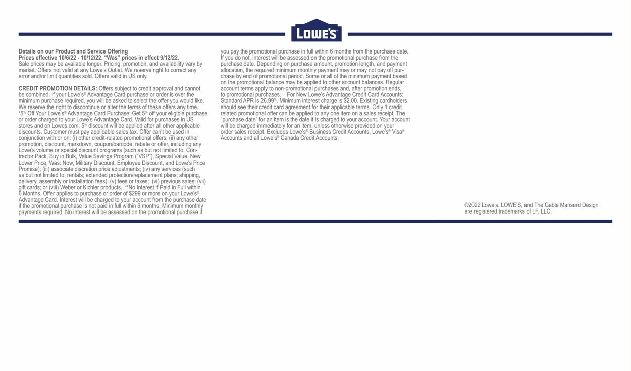 Lowe's Weekly Ad Circular - valid 10/06-10/12/2022 (Page 4)