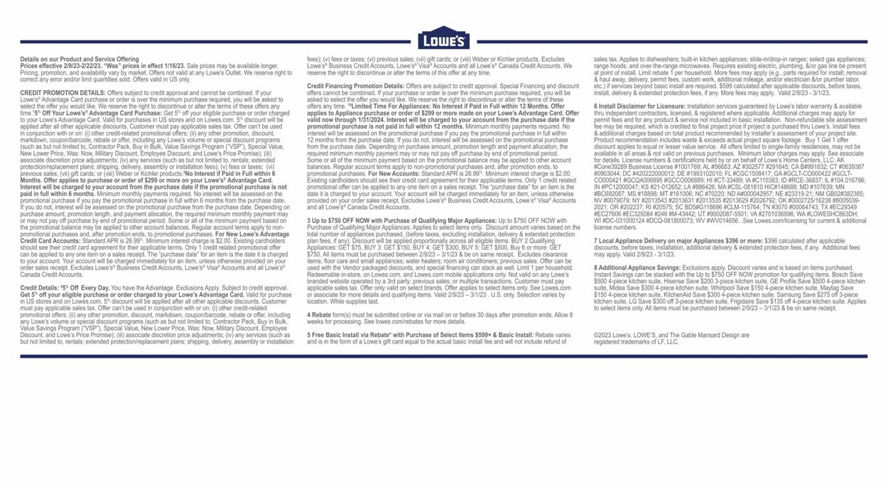 Lowe's Weekly Ad Circular - valid 02/09-02/22/2023 (Page 3)