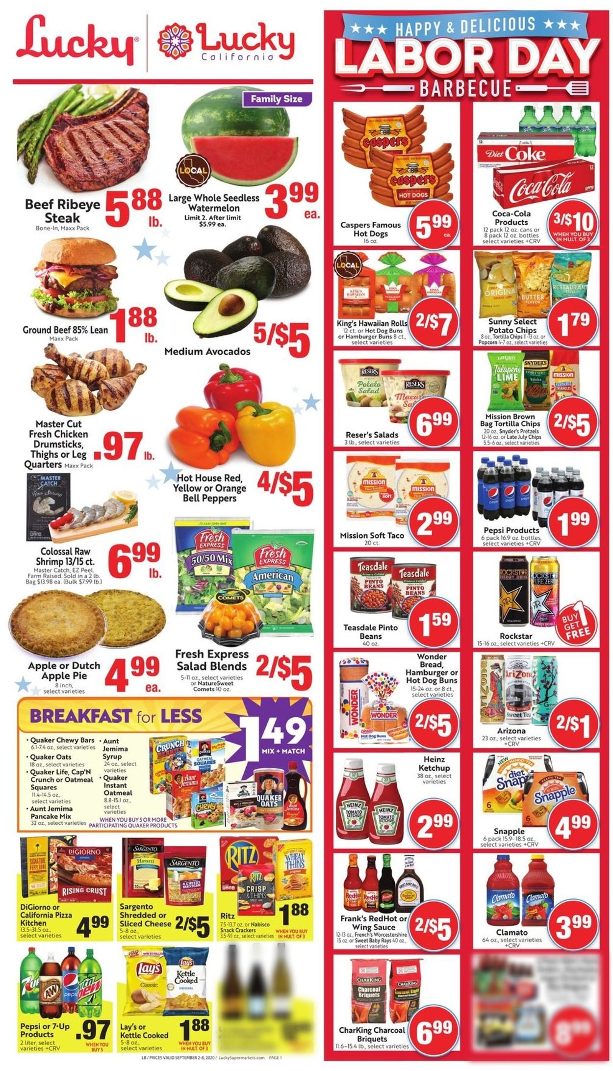 Lucky Supermarkets Weekly Ad Circular - valid 09/02-09/08/2020