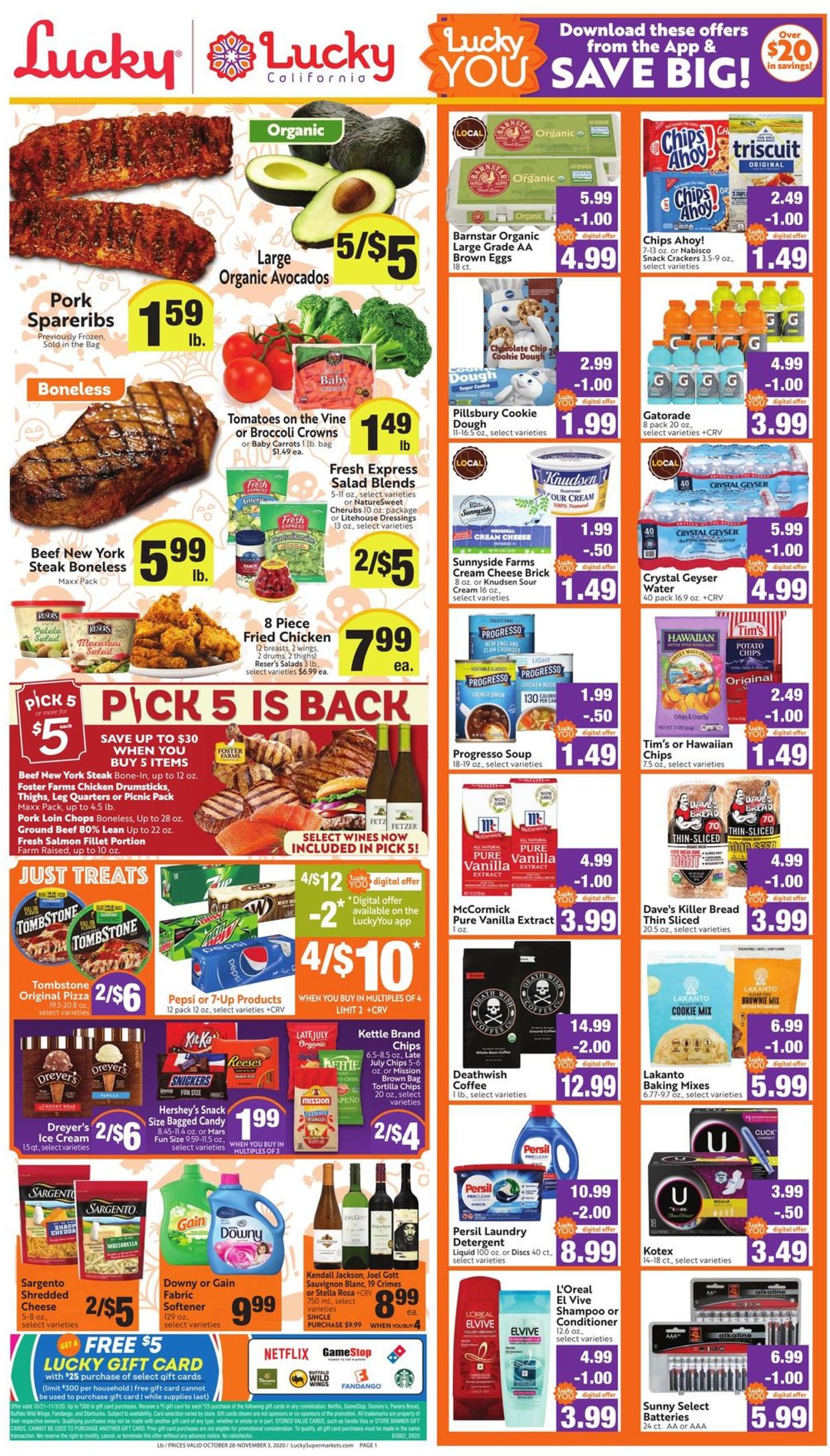 Lucky Supermarkets Weekly Ad Circular - valid 10/28-11/03/2020