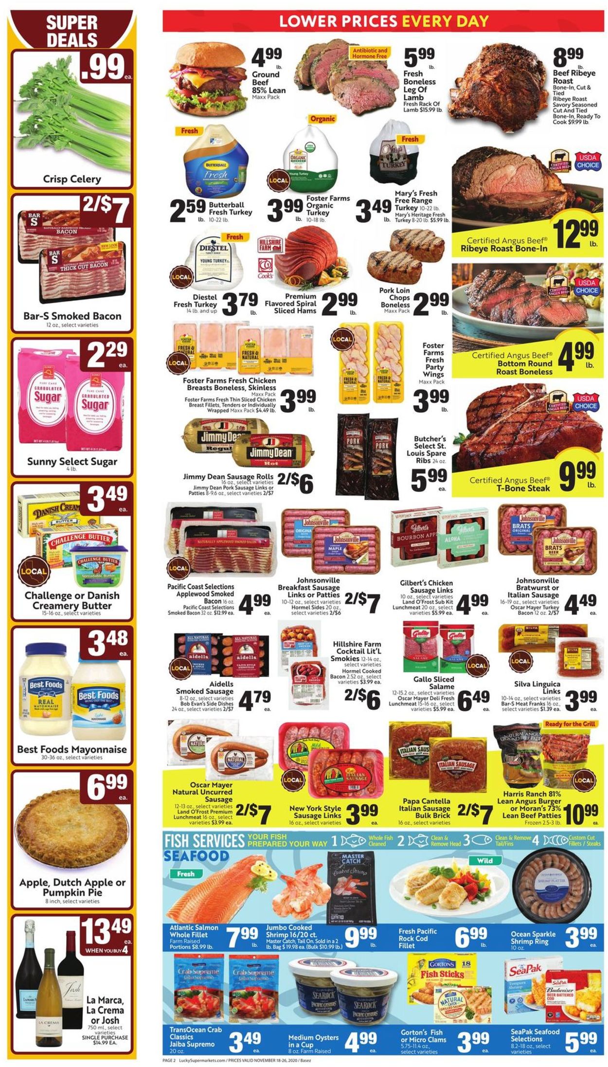Lucky Supermarkets Thanksgiving ad 2020 Weekly Ad Circular - valid 11/18-11/26/2020 (Page 2)