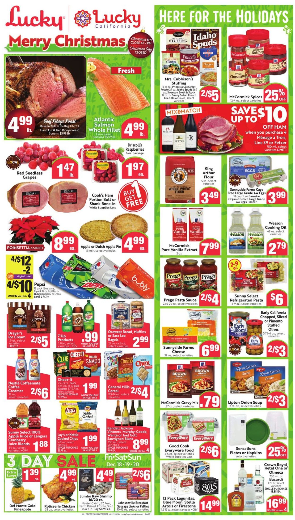 Lucky Supermarkets Christmas Ad 2020 Weekly Ad Circular - valid 12/16-12/22/2020