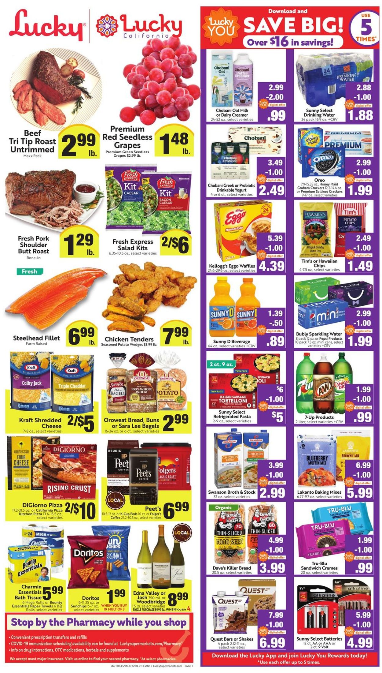 Lucky Supermarkets Weekly Ad Circular - valid 04/07-04/13/2021