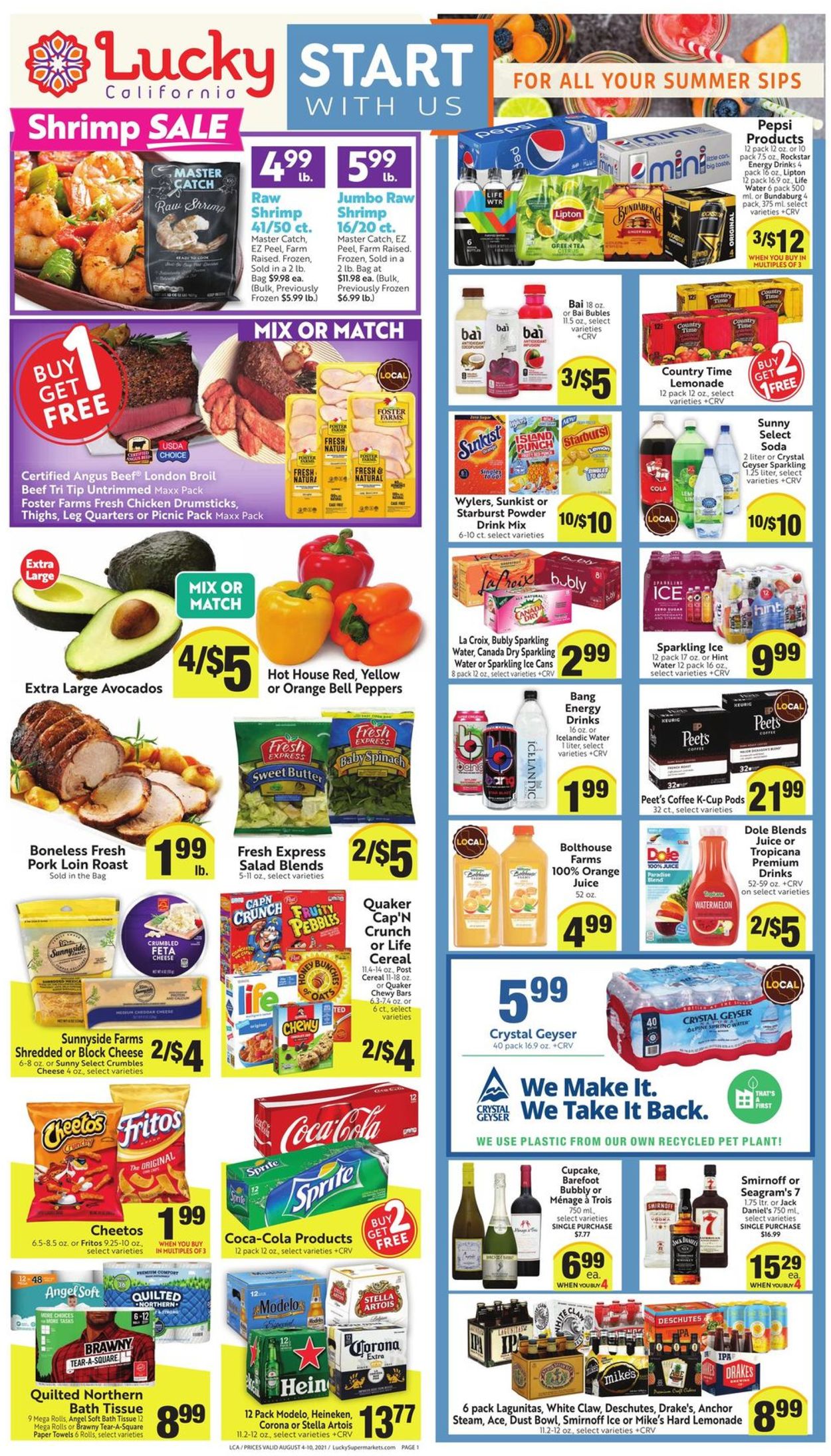Lucky Supermarkets Weekly Ad Circular - valid 08/04-08/10/2021