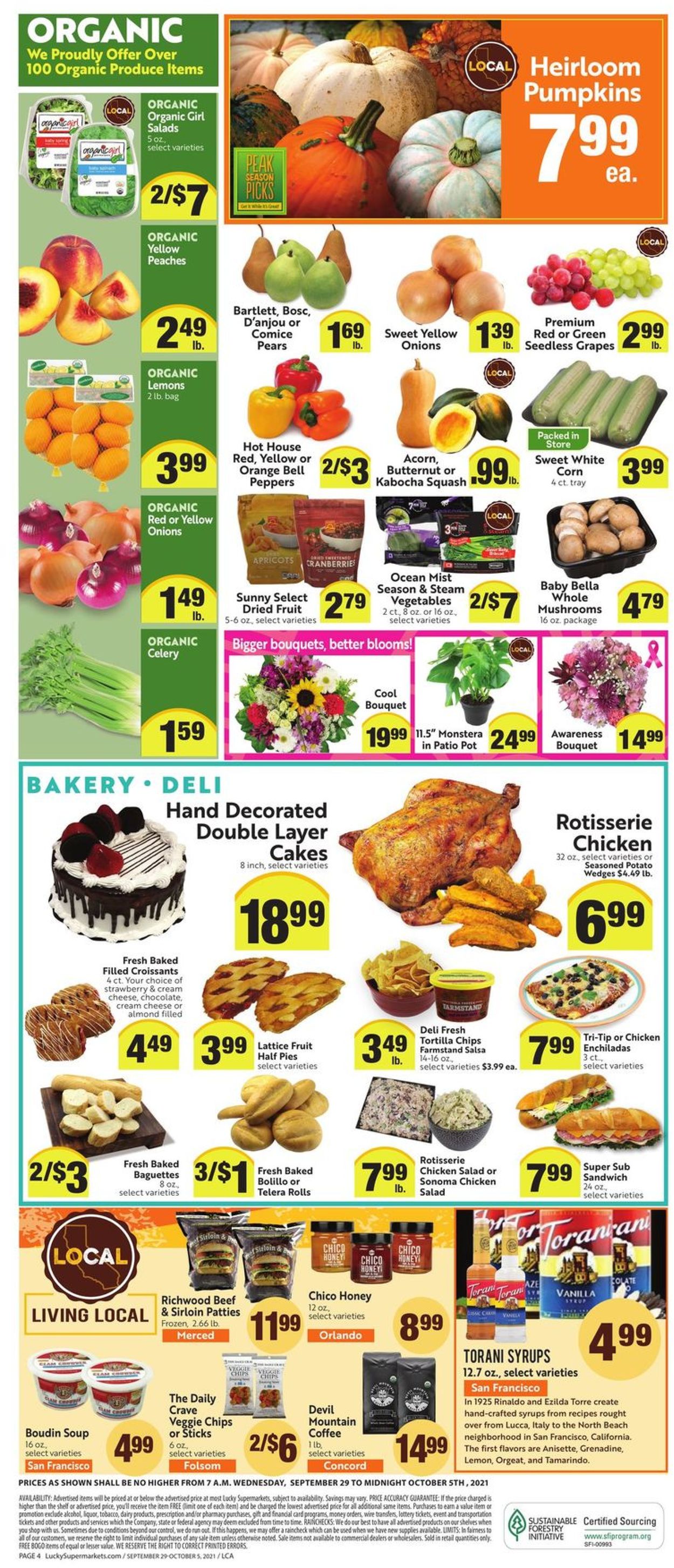 Lucky Supermarkets Weekly Ad Circular - valid 09/29-10/05/2021 (Page 4)