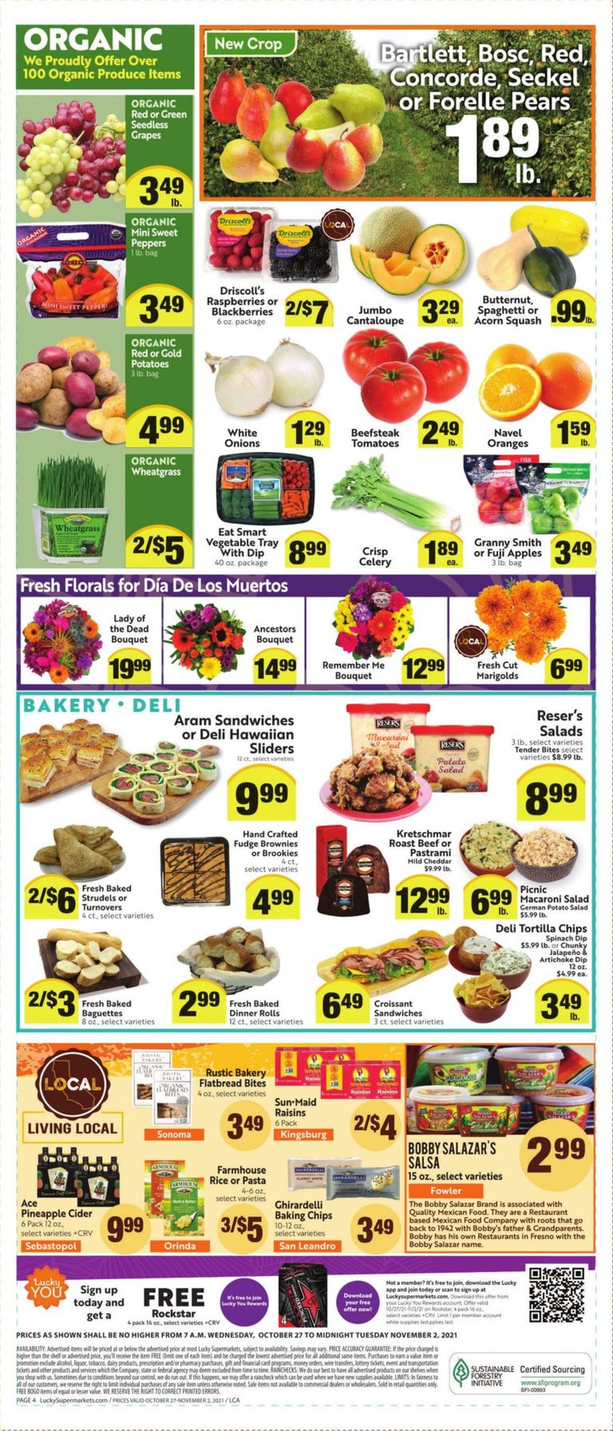 Lucky Supermarkets Weekly Ad Circular - valid 10/27-11/02/2021 (Page 4)